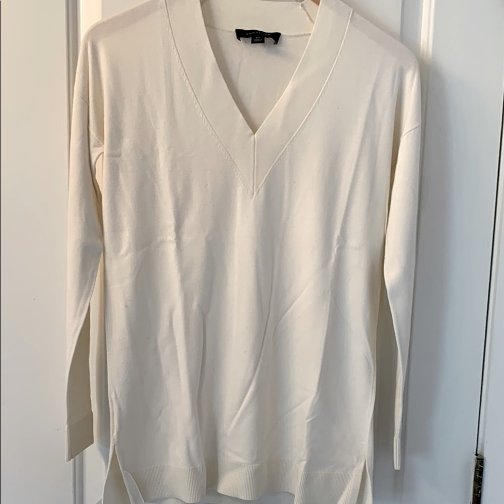 Cream V-Neck Sweater